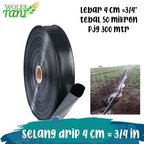 Jual Selang Drip Selang Irigasi Hitam Cm Meter Tebal Mikron Di