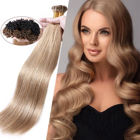 Sego I Tip Hair Extensions Human Hair Highlight Remy Straight Ombre Stick Tip Keratin Real Human