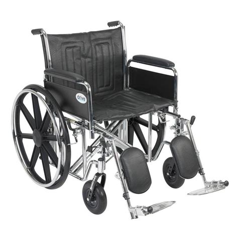 Drive Sentra Ec Heavy Duty Wheelchair With Full Arms Elevating Leg