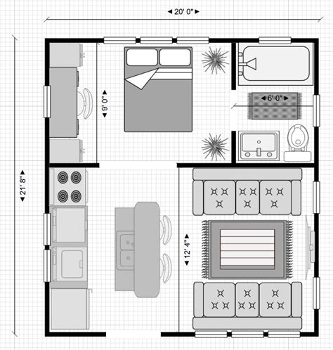 Another Tiny House Floor Plan Could Be Reduced To 20x20 With A Little