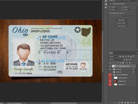 Ohio Driving License Psd Template New Driving License Template