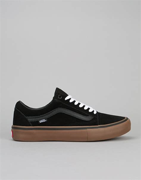 Vans Old Skool Pro Skate Shoes Blackgumgum Black Shoes Vans Shoes