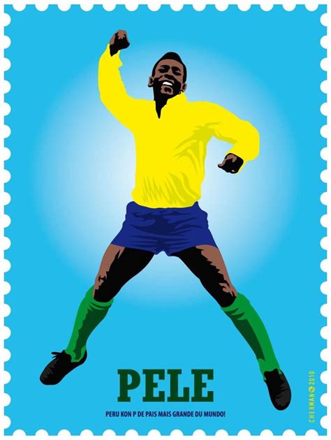 Pele 2 Dibujo Vectorial Impresión Digital Football Pelé Legends