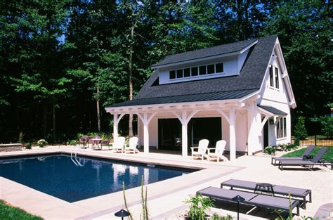 Pool House Shed Pool House Plans Detached Garage Pool House Pool