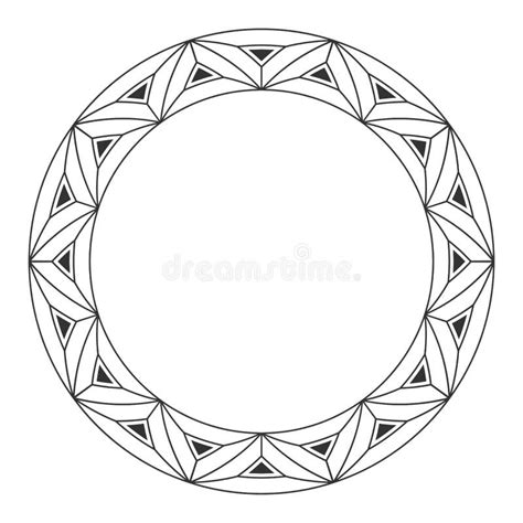 Elegant Luxury Frame With Ornate Borders Stylish Round Ornament With A