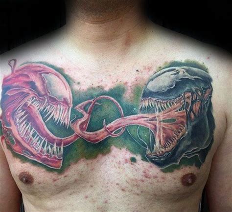 50 Carnage Tattoo Designs For Men - Comic Book Supervillain Ink Ideas