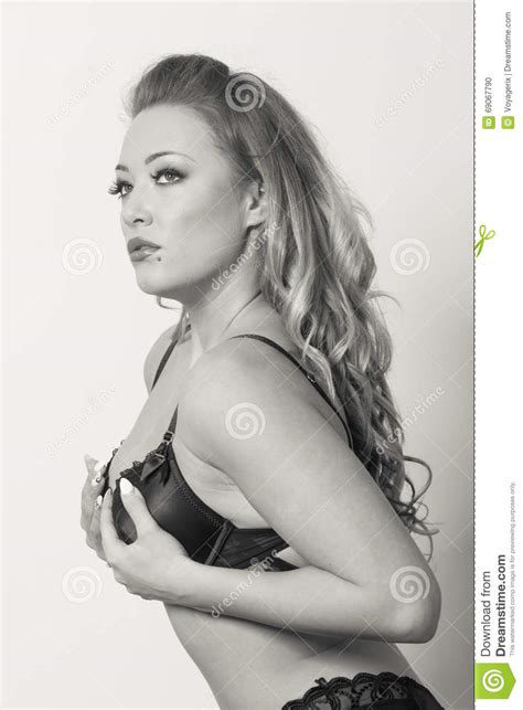 Woman Holding Touching Her Breast Stock Photo Image Of Female