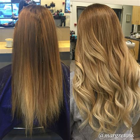 Before And After Coloring From Bad Ombre To A Beautiful Golden