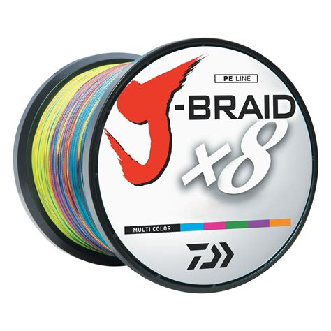 Daiwa J Braid X8 Braided Fishing Line Multi Color 50lb 1650yd1500m