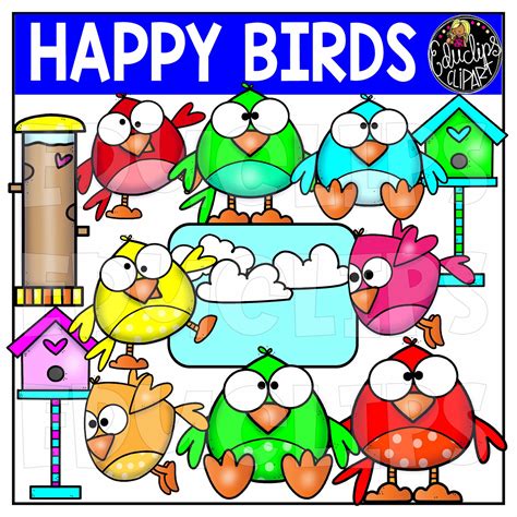 Happy Birds Clip Art Set Edu Clips