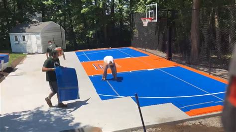 Backyard Half Basketball Court Tennis Court Time Lapse Youtube