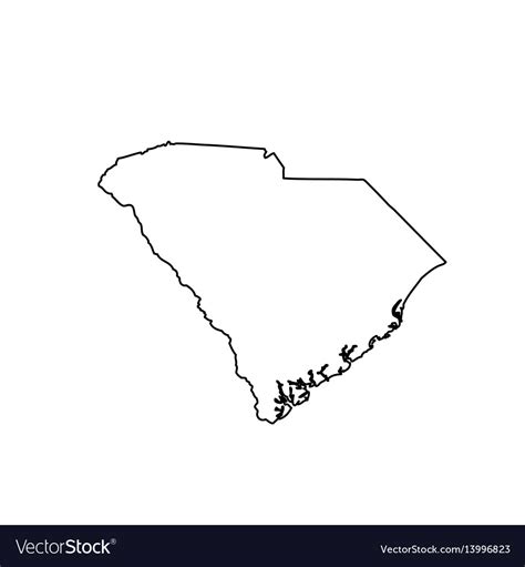 Map Of The Us State Of South Carolina Royalty Free Vector
