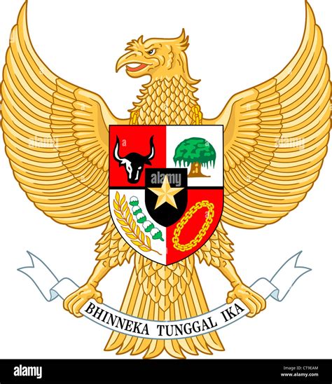 National Coat Of Arms Of The Republic Of Indonesia Stock Photo Alamy