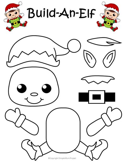 Easy Printable Christmas Elf Craft For Kids To Make Elf Crafts