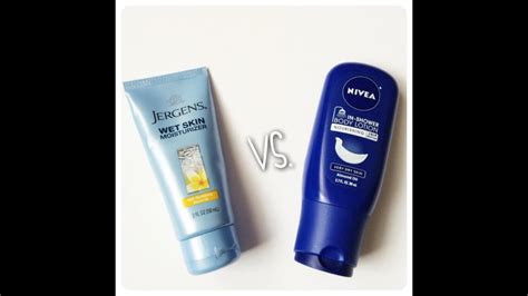 Nivea In Shower Body Lotion Vs Jergens Wet Skin Moisturizer Review And Comparison Youtube