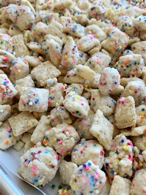 He asked what was in it. Funfetti Chex Mix | Muddy Buddys | Puppy Chow Recipe ...