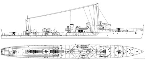 Hdns Dragen Torpedo Boat 1936 Drawings Dimensions Pictures