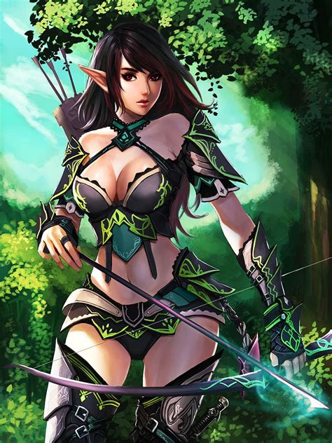 elf archer by chaosringen on deviantart fantasy female warrior fantasy girl character art