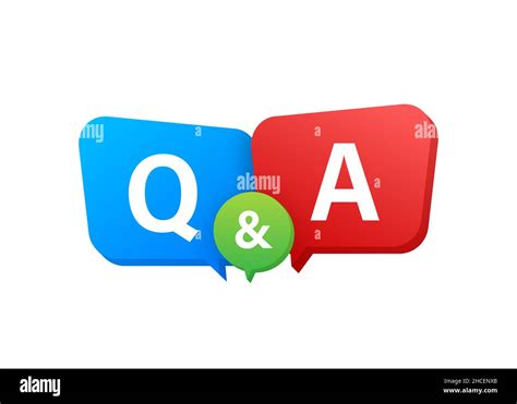 Question And Answer Bubble Chat On White Background Vector Stock