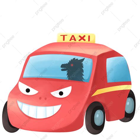 Caricatura De Taxi Rojo PNG Rojo Coches Lobos Sexuales PNG Y PSD