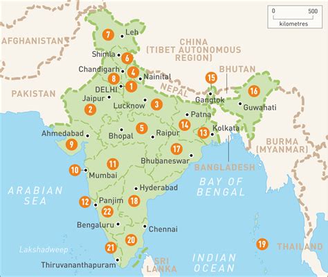 Map Of India India Regions Rough Guides