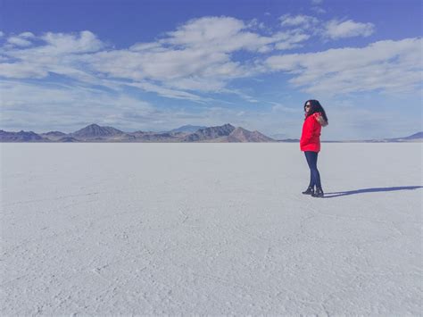 Bonneville Salt Flats Utah Die Große Salzwüste Nahe Salt Lake City