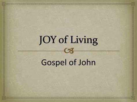 Gospel Of John 11 Ppt