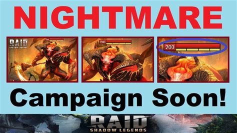 NIGHTMARE Campaign Soon Some TIPS INFO To Help Prepare Raid