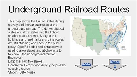 The Underground Railroad Route Map Underground Railroad Map Of The
