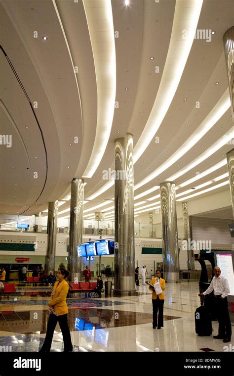 Arrivals Hall Concourse Dubai Airport Uae Pax Stock Photo Alamy