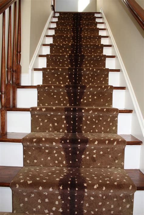 This antelope pattern carpet hides all kinds of soil and wears well on stairs. Inspiration in Stages : FOR THE HOME: Antelope Stair Runner