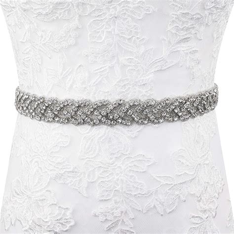 Lovful Womens Crystal Rhinestone Bridal Beltwedding Sash Rhinestone