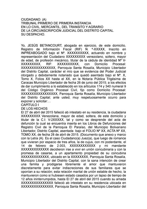 Download 1594845017481 Carta De Concubinato Morten Yo Alvis Modelo Accion Merodeclarativa Viudo