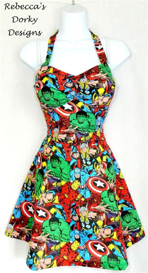 Marvel Avengers Dress By Rebeccasdorkydesigns On Etsy Comic Dress