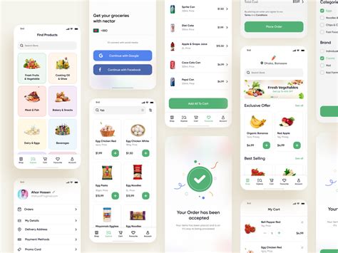 Online Groceries Shopping Mobile App Mobile App Design Inspiration