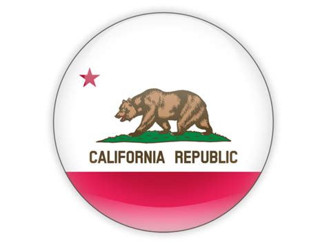 Round Icon Illustration Of Flag Of California