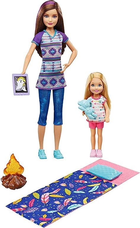Barbie Sisters Camping Fun 2 Doll Set Skipper And Chelsesa Pack Amazon