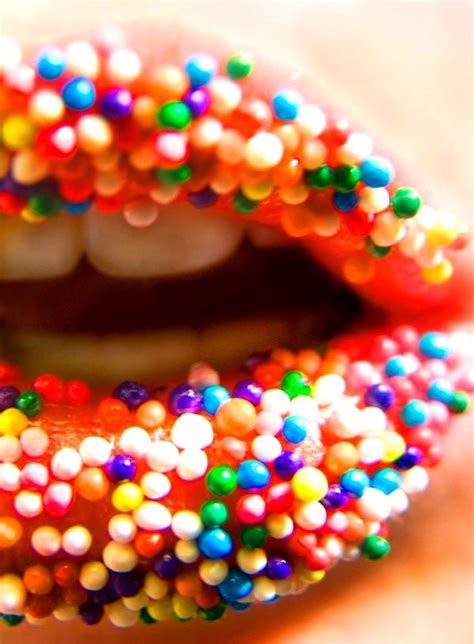 Colorful Candy Rainbow Lips Color Colour Mouth Carefully Selected