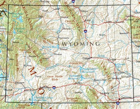 Human Geography Wyoming Map Of Wyo
