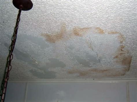 Wet stains appear on drywall ceilings when water has seeped through the material and stayed there for a while. Other Problems in Your Home May Be Signs of Roof Damage ...