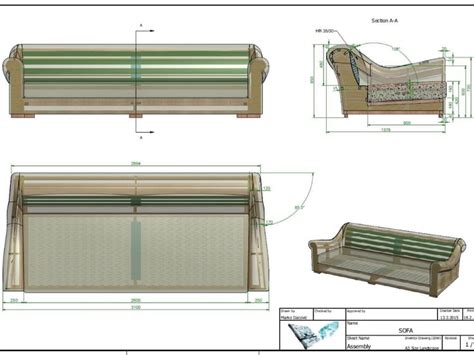Sofa Construction Detail Drawing Pdf