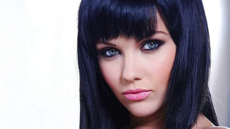 Hd Wallpaper Brunette Melissa Clarke Face Blue Eyes Model