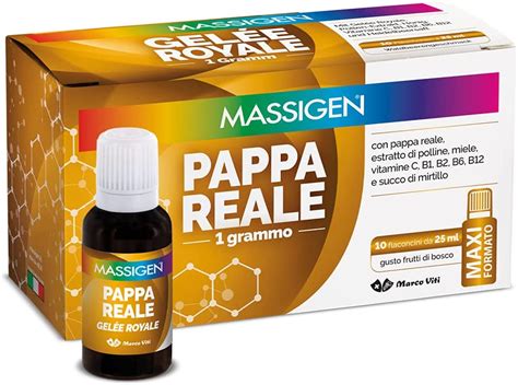 Massigen Pappa Reale Integratore Tonico Ricostituente 10 Flaconi X