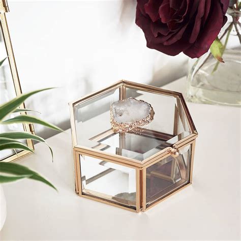 Glass Crystal Jewellery Trinket Box By Nikita By Niki