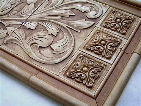 Large Hand Pressed Decorative Tiles By Andersen Ceramics Austin Tx