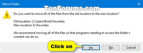 Move Location Of Favorites Folder In Windows 10 Tutorials