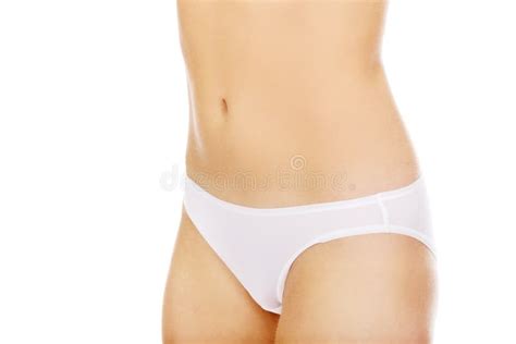 Corpo Della Giovane Donna Esile In Biancheria Intima Bianca Immagine Stock Immagine Di