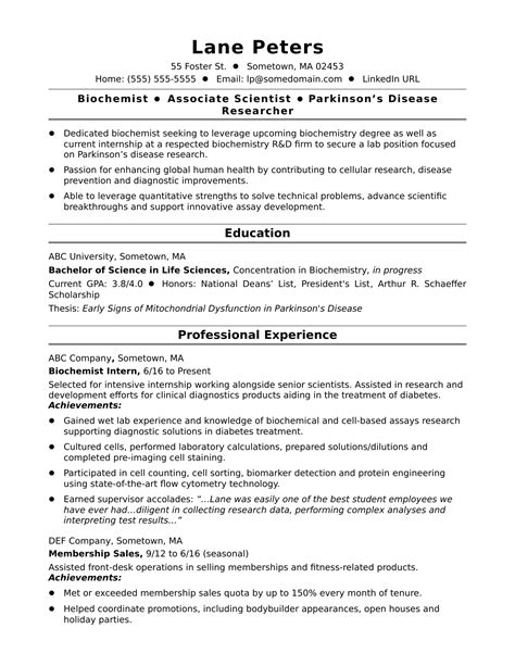 How to write a resume. Biotechnology Resume Samples Fresh Graduates - BEST RESUME EXAMPLES