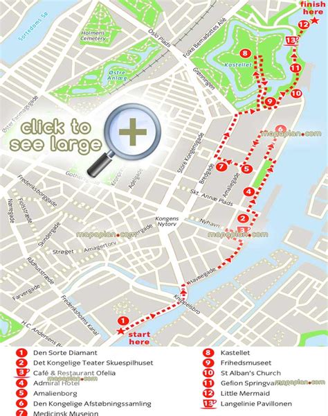 Copenhagen Maps Top Tourist Attractions Free Printable City Street