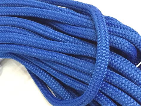 12 Double Braided Nylon Rope Blue 100 Ft